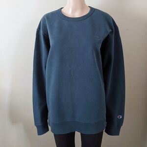 Champion Teal Crewneck Sweater, Size Large